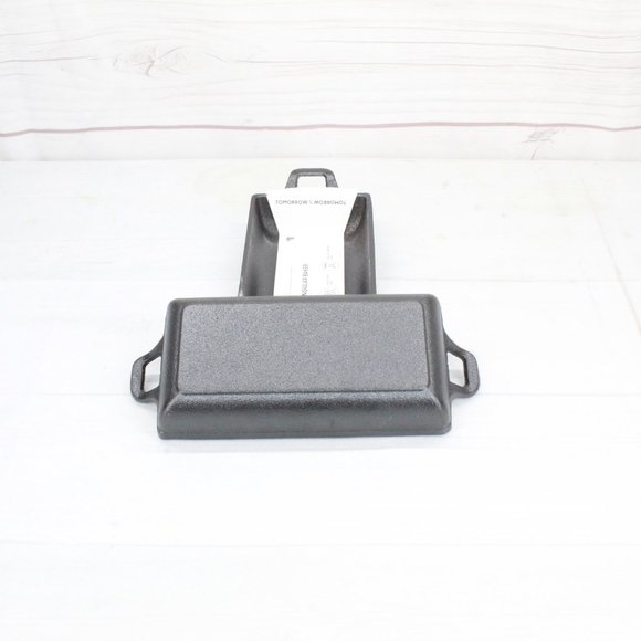 NEW Sharper Image Set of 2 Pre-Seasoned 7" Mini Cast Iron Rectangular Baker Pan - Picture 7 of 10